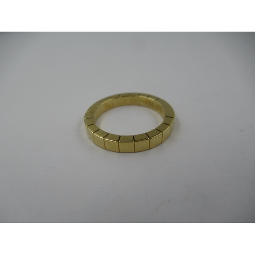 1422 - Cartier 18ct gold Lanieres ring, boxed, size 'L'