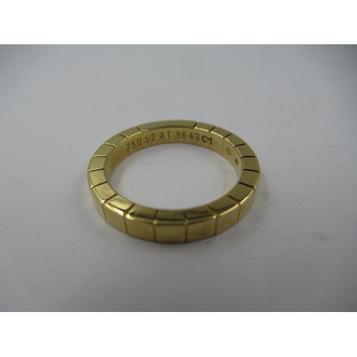 1422 - Cartier 18ct gold Lanieres ring, boxed, size 'L'