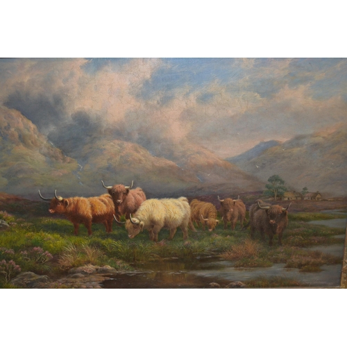 1456 - Sydney Robert Watson, oil on canvas ' Glen Loin - Argyllshire ', signed and dated 1901, 14ins x 21in... 