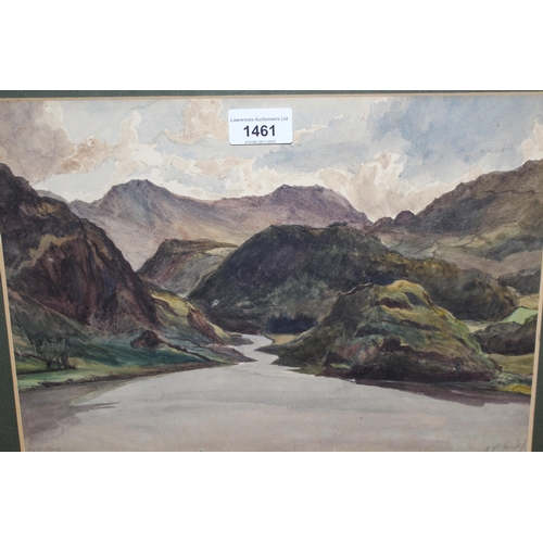 1461 - J. McCabe, watercolour, view of Ben More, signed and dated 1907, 9.25ins x 13.25ins, maple framed