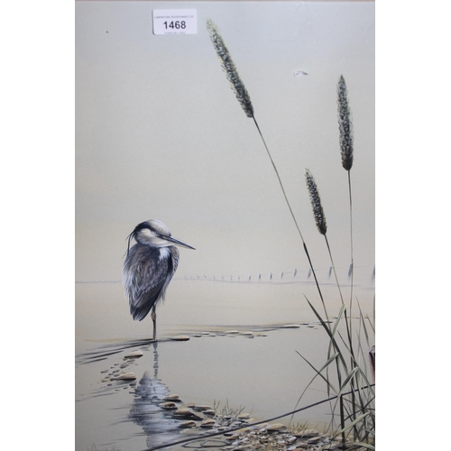 1468 - Warwick Higgs, watercolour study of a heron