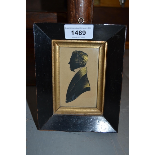 1489 - Three various 19th Century silhouette portraits in frames