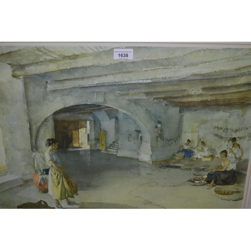 1638 - William Russell Flint, coloured print of young ladies in an interior, signed in pencil by the artist... 