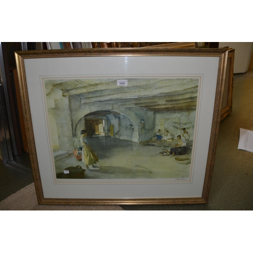 1638 - William Russell Flint, coloured print of young ladies in an interior, signed in pencil by the artist... 