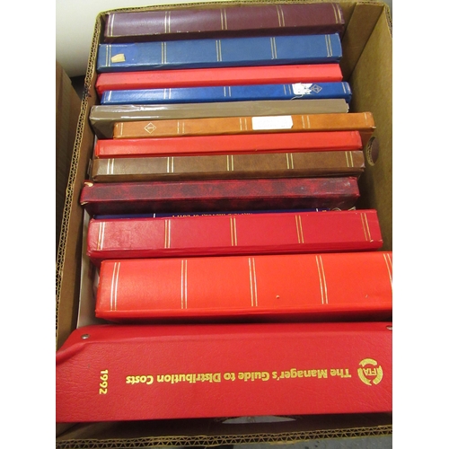 174 - Box containing a quantity of various albums of World stamps, including Germany pictorials etc.