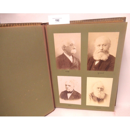 192 - Large late 19th / early 20th Century leather bound photograph album