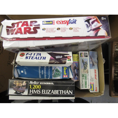 204 - Seven large scale model aircraft kits