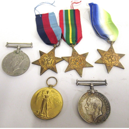 219 - World War II medal group of six including three stars awarded to Lieut. J. Hart, including Pacific, ... 