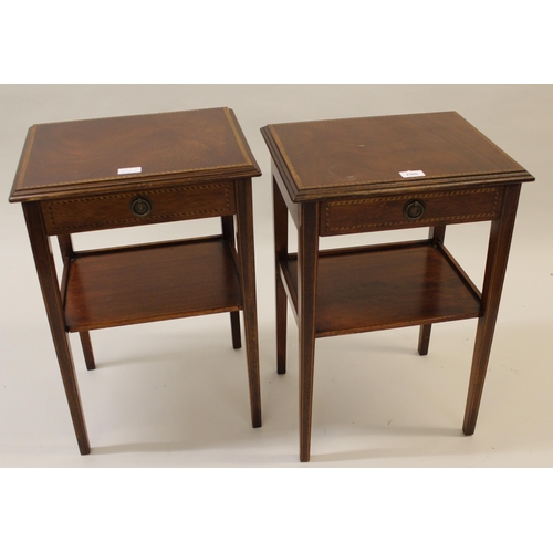 2305 - Pair of Remploy mahogany single drawer bedside tables