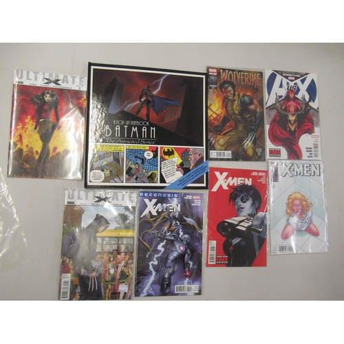 243 - Batman pop-up playbook, together with a quantity of modern Marvel comics