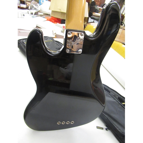 387 - Fender USA 1995 Jazz Bass, Serial No. N533030, black with white pearl scratch plate (probably a repl... 