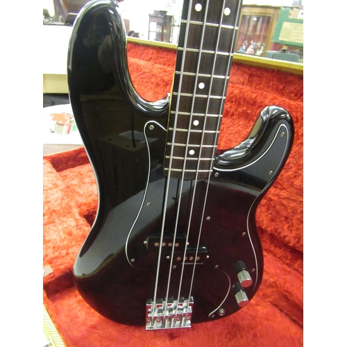 388 - Fender USA 1983 Precision Bass, Serial No. E320705, black with non original black scratch plate, Bad... 