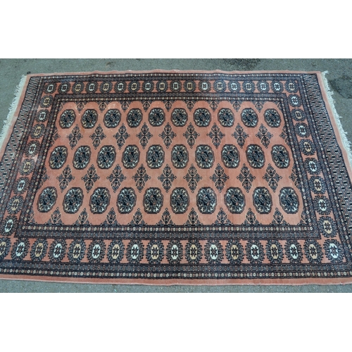 47 - Small Hamadan rug of all-over floral design and multiple borders, on a dark blue ground, 32ins x 52i... 