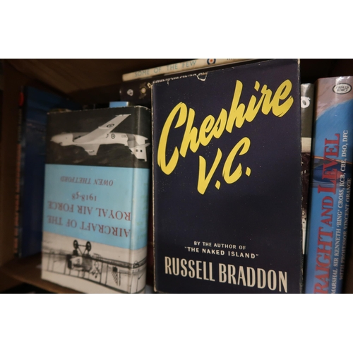 547 - Three boxes containing a collection of various books on the RAF, including ' Cheshire VC  ' by Russe... 