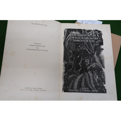 561 - George Bernard Shaw, ' The Adventures of the Black Girl in her search for God ', First Edition, Dece... 