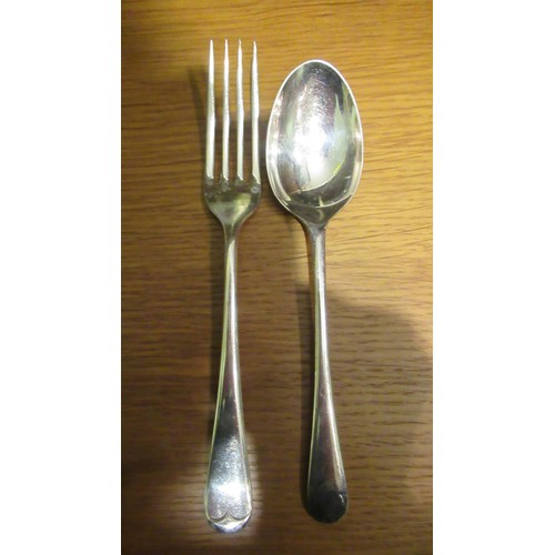 993 - Elkington and Company oak cased twelve place setting canteen of Old English pattern plated cutlery