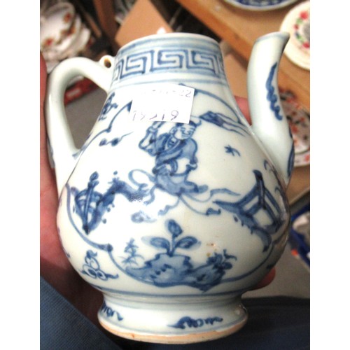 849 - Chinese blue and white floral decorated baluster form vase, signed with six character mark to base, ... 