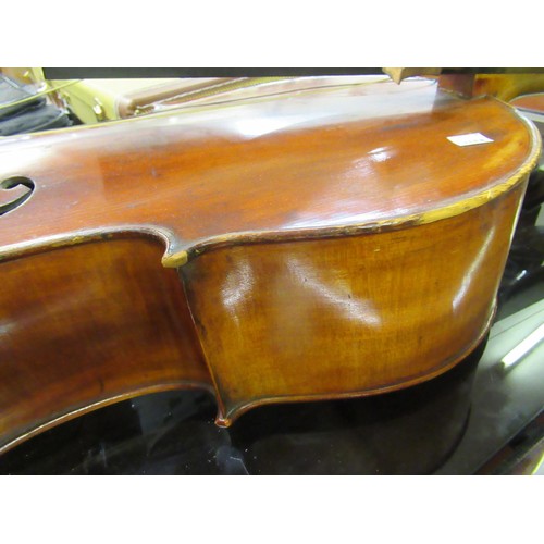 491 - Late 19th / early 20th Century cello with 30in back (for restoration)