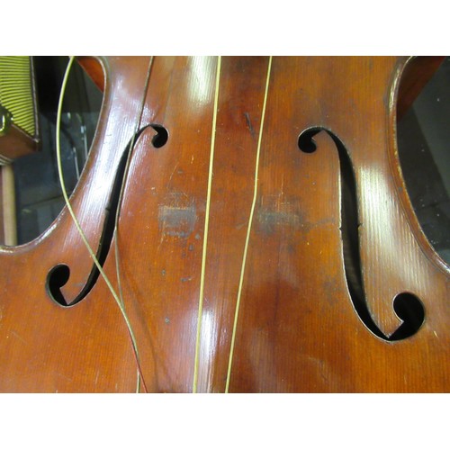 491 - Late 19th / early 20th Century cello with 30in back (for restoration)