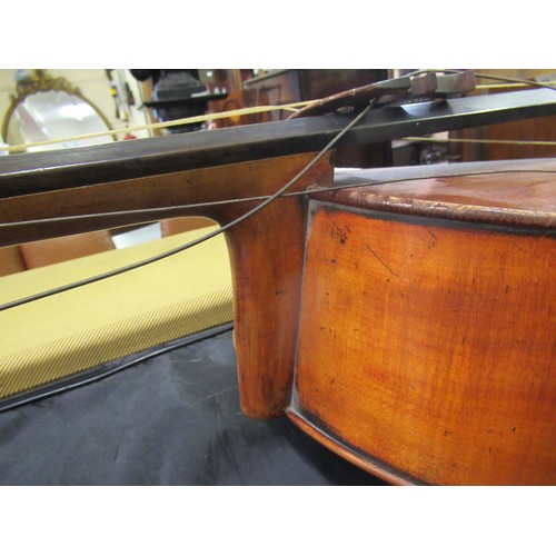 491 - Late 19th / early 20th Century cello with 30in back (for restoration)