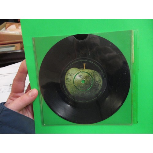 441 - Apple Records Limited, promotional folder ' Our First Four ' containing four single records, The Bea... 