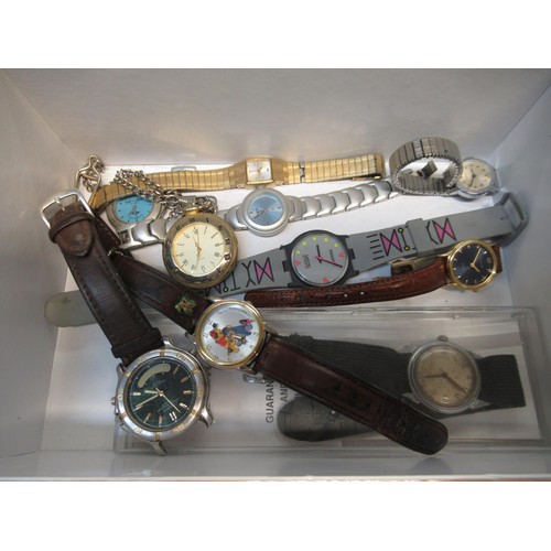 1296 - Small quantity of wristwatches and a pocket watch