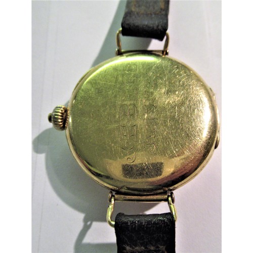 1337 - Longines, circular 18ct gold cased hunter type wristwatch