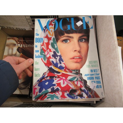 180 - Quantity of Vogue and the Face magazines, circa 1980's