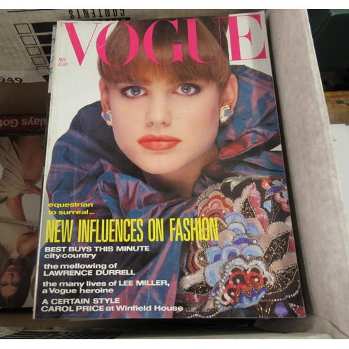 180 - Quantity of Vogue and the Face magazines, circa 1980's