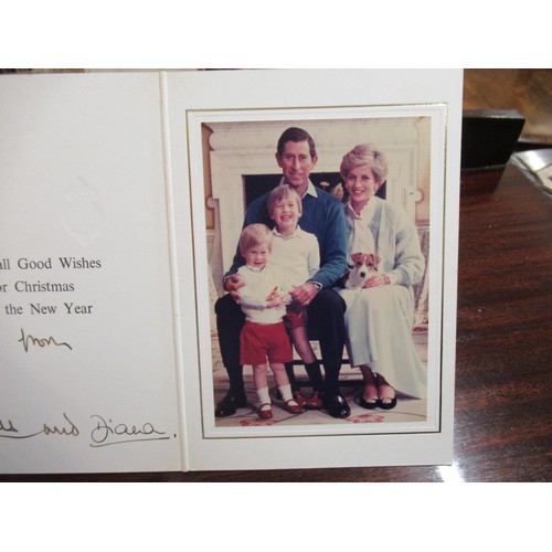 291 - TRH Charles Prince of Wales and Diana Princess of Wales, signed Christmas card incorporating photogr... 