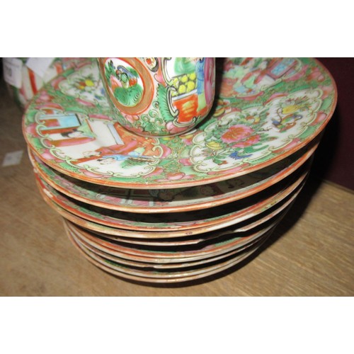 710 - Quantity of 19th and 20th Century Chinese famille rose tea and coffee ware (some damages)