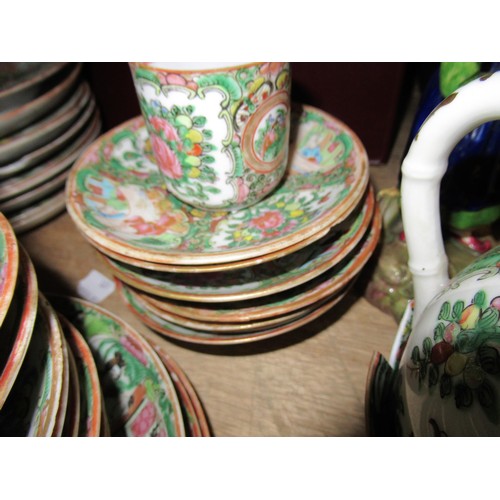 710 - Quantity of 19th and 20th Century Chinese famille rose tea and coffee ware (some damages)