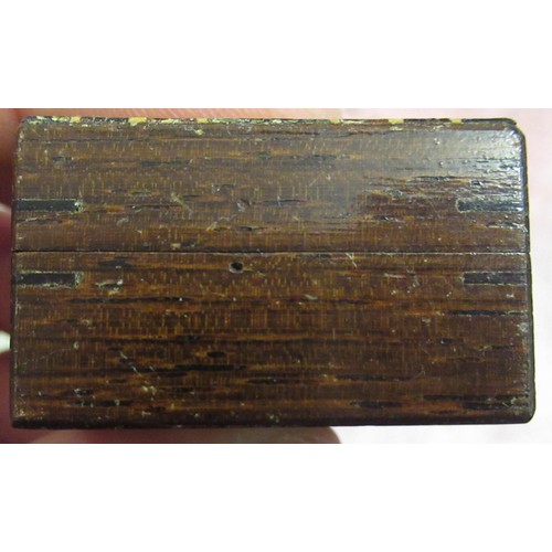 350 - 19th Century Tunbridge ware rectangular stamp box together with another small stamp box with Thomas ... 