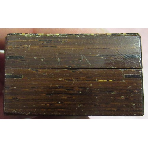 350 - 19th Century Tunbridge ware rectangular stamp box together with another small stamp box with Thomas ... 