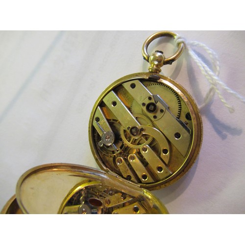 1361 - Small Continental 18ct gold cased key wind pocket watch