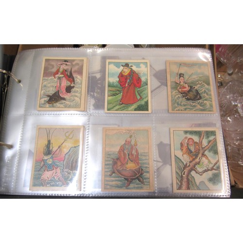 490 - Album containing a collection of American cigarette and tobacco cards, together with Dutch and other... 