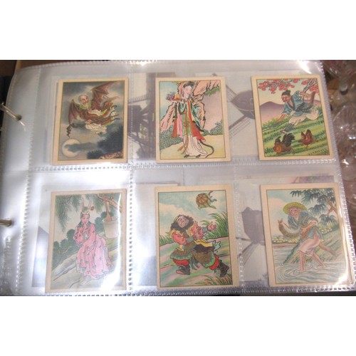 490 - Album containing a collection of American cigarette and tobacco cards, together with Dutch and other... 