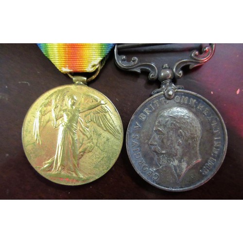 260 - World War I four medal group awarded to 206385 Sgt. Mech.J.H.CROUCH, cloth badge, World War II Defen... 