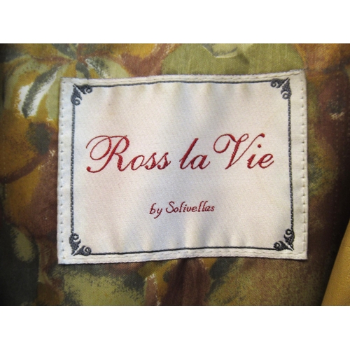 100 - Ross La Vie by Solivellas, ladies leather fur trimmed coat , together with a brown leather ladies ha... 