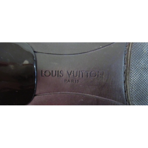 105 - Louis Vuitton, pair of ladies brown suede shoes, size 40