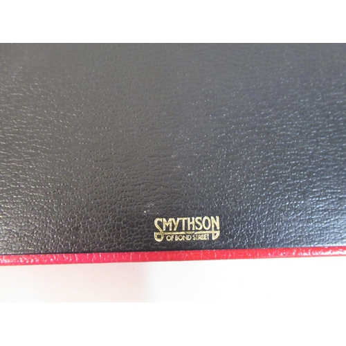 107 - Smythson of Bond Street, red tooled leather table planner