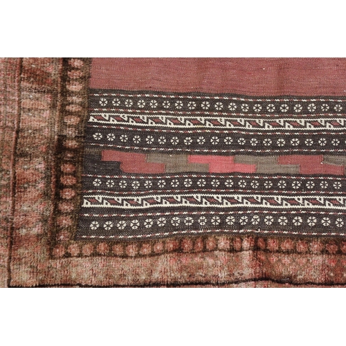 11 - Antique Hamadan rug with an all-over stylised design with borders, 158cms x 130cms (at fault), toget... 