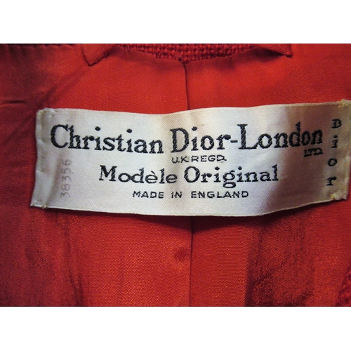 114 - Christian Dior for Harrods, ladies red jacket, size 12