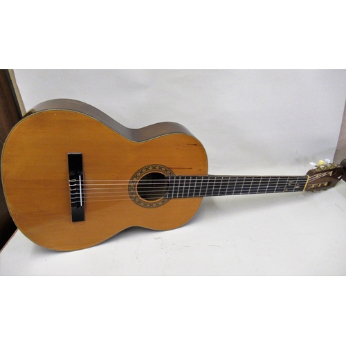 207 - Hokada classical guitar, with spruce top and soft carrying case