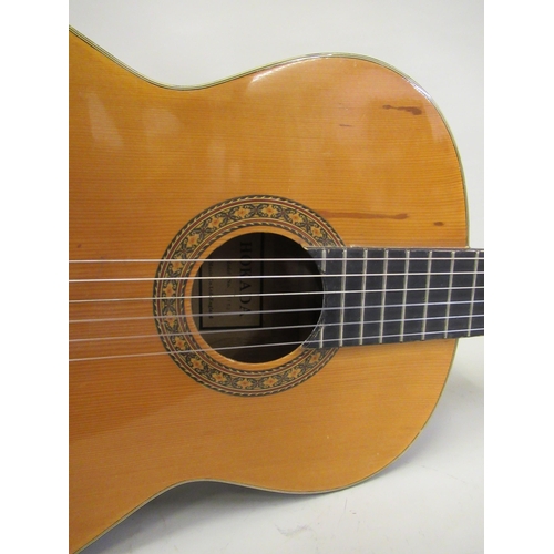 207 - Hokada classical guitar, with spruce top and soft carrying case