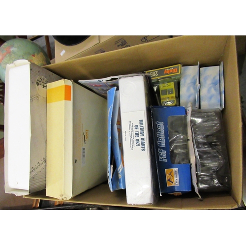 222 - Box containing a quantity of various diecast model aircraft including an Avro Vulcan bomber etc.