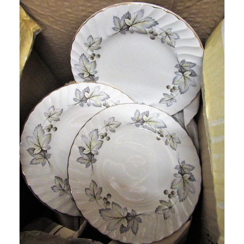 515 - Shelley plain white tea service, H. Ainsley & Co part teaset and a Victorian floral decorated teaset