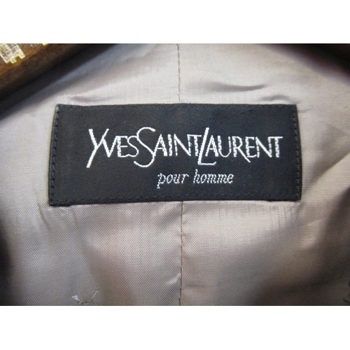 66 - Yves Saint Laurent, gentleman's single breasted three piece check suit