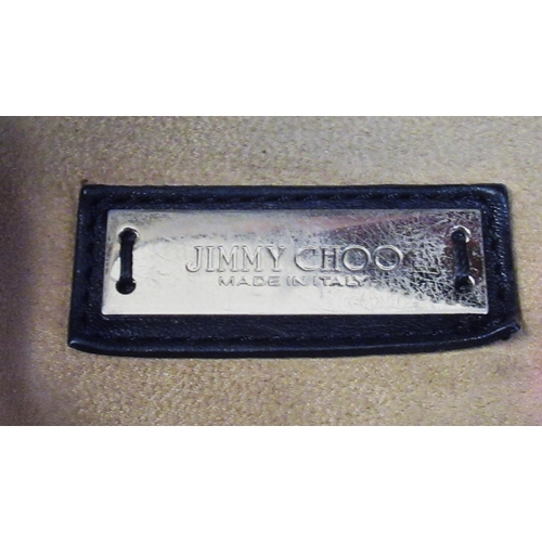 91 - Jimmy Choo Solar soft black leather shoulder bag, 36cm x 25cm x 12cm