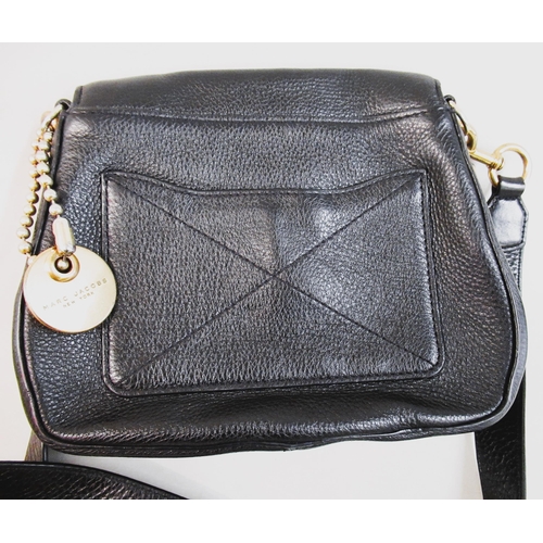 92 - Marc Jacobs Recruit black leather crossbody bag together with a yellow Marc Jacobs Playback crossbod... 